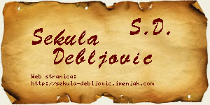 Sekula Debljović vizit kartica